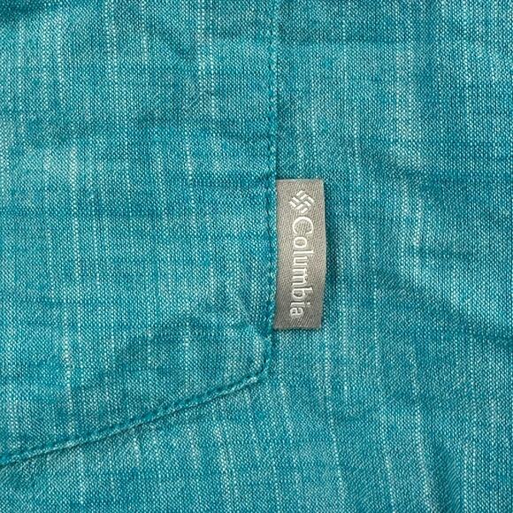 Columbia Shirt Mens XL Blue Button Up Regular Fit 100%‎ Cotton Travel Casual - Picture 2 of 6